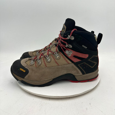 Asolo Fugitive GTX Men Size 11.5 Wool Brown Red Vibram Sole Ankle Hiking Boot