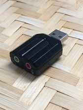 USB External Sound Card Audio Adapter Headphone Microphone Dual Port