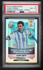 2014 Panini Prizm World Cup Stars Silver Prizm Lionel Messi #1 PSA 8 s6t