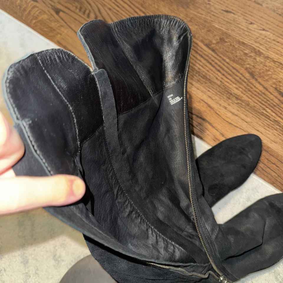 Botas de gamuza Donald Pliner para mujer talla 7 negras Foto 2 de 4