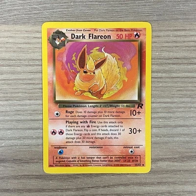 Dark Flareon Carte Pokémon TCG Édition Team Rocket 35/82 Feu - Photo 1/4