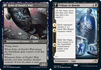 MTG Tribute to Horobi // Echo of Death's Wail - Foil, Kamigawa: Neon Dynasty, Mo