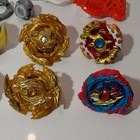 Beyblade Burst Mixed Lot Tops & Orange Launchers w/ Parts 14 Plastic/Metal rare — photo 2