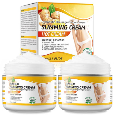 2PCS Ginger Slimming Cream, anti Cellulite Hot Cream, Ginger Fat Burning Weight 