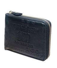 Mens US Dollar Bill Zip Around Bifold Wallet Leahter Card Credit Holder Black-1