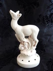 Vintage Redwing Pottery 10" Deer Fawn Flower Frog~Mint