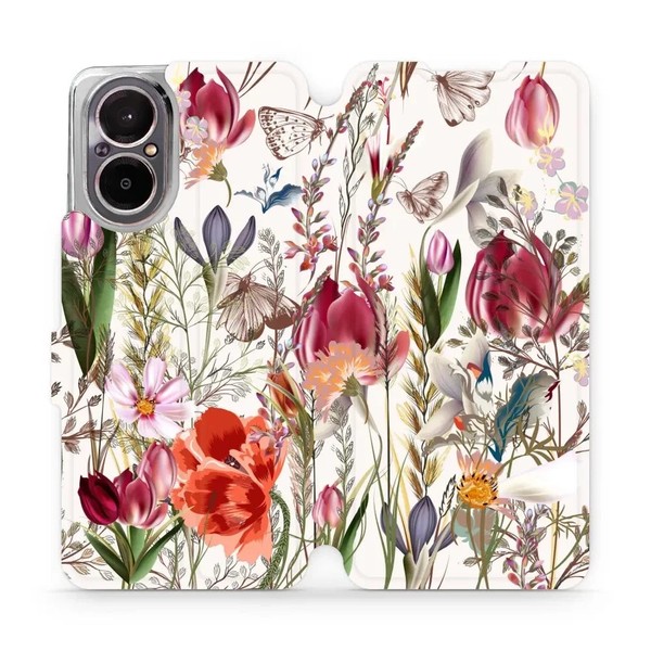 HandyhüLle Mit Klappe FüR Realme C67 4G Mobiwear Case Cover Etui Blumenstrauß-image