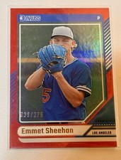 2024 Panini Donruss - Emmet Sheehan #88 Red /275 (RC) LA DODGERS ROOKIE CARD