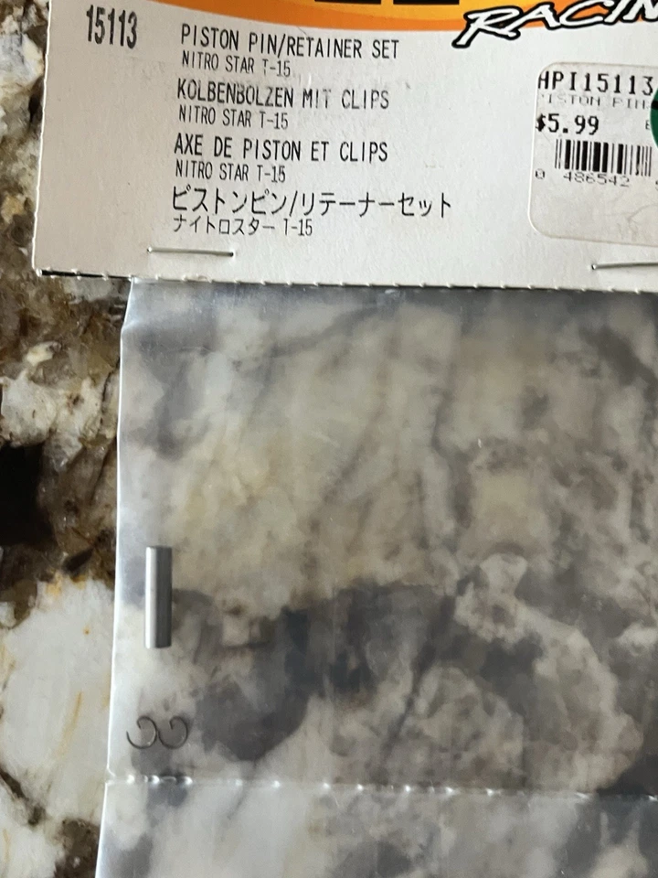 HPI Racing Nitro Star 3.0 Series Piston Pin & Retainer Set 15113 - Image 3 of 4