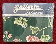VTG Galleria by Lady Pepperell No-Iron Percale Full Size Fitted Sheet 54x75” NOS
