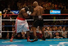 Danny Williams white trunks and Mike Tyson black trunks fights eac 2004 Photo 45