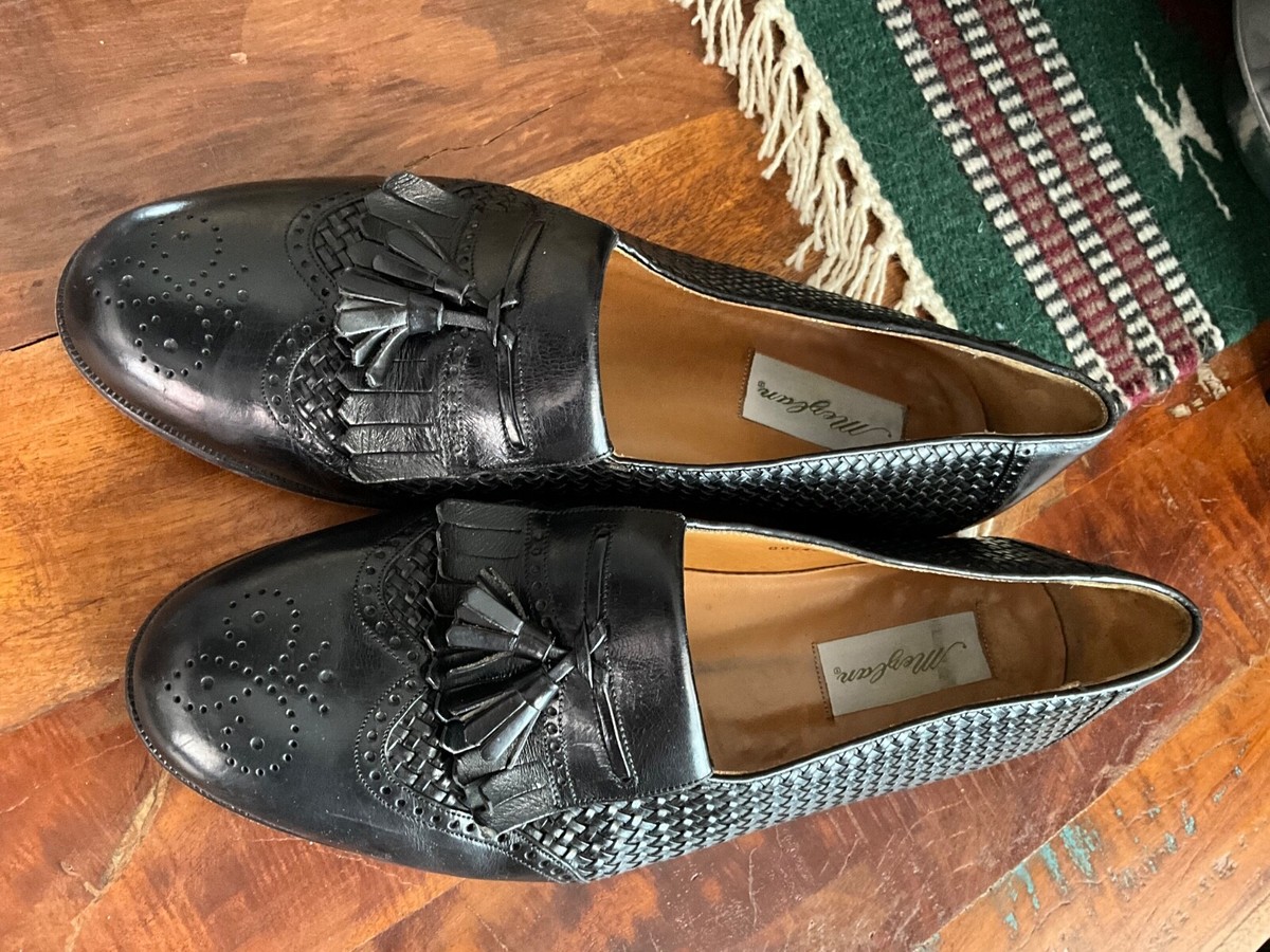 MEZLAN MENS COZUMEL BLACK LEATHER SIZE 11 W SPAIN LOAFERS  display picture 2