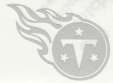 REFLECTIVE Silver Tennessee Titans helmet decal sticker window hard hat