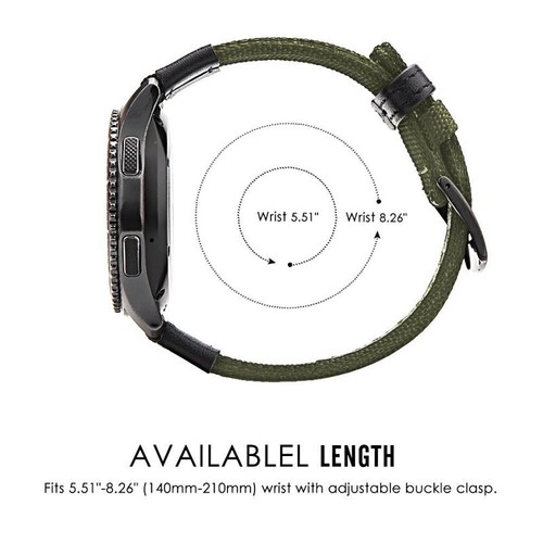 Correa de reloj pulsera de nailon de lona militar de 20 mm 22 mm - Imagen 5 de 20