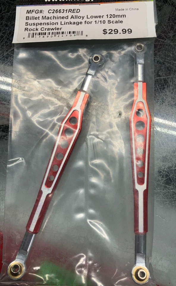 Integy 120 mm Lower Suspension Linkage C26631RED - Image 2 of 4