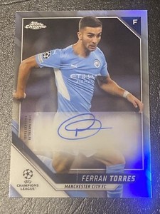 2021/22 Topps Chrome UEFA Refractor Ferran Torres Auto #CA-FT