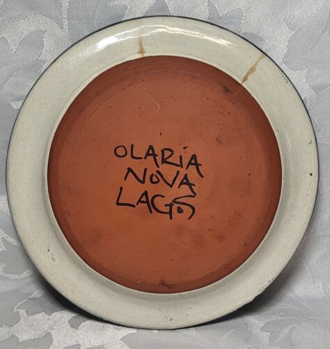 Olaria Nova LAGS Portugal Pottery Plate Dish Blue & White Size Approx 20cm - Picture 7 of 24