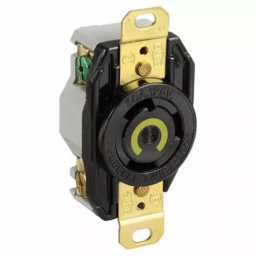 1 Steckdose Hubbell HBL2610 Verriegelungsaufnahme Drehverschluss NEMA L5-30R - 30A 125V