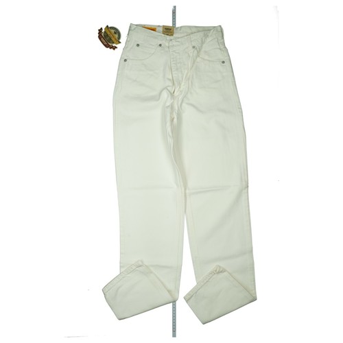 Edwin Newton Slim Pantalon Jeans 80er 90er Légendaire 28/34 W28 L34 Mixte Blanc - Photo 1/7