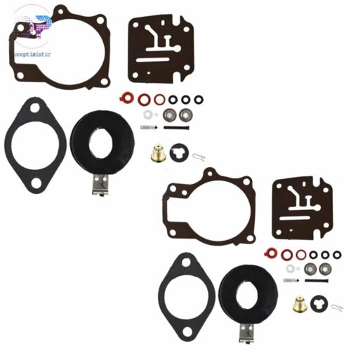 NEW Carburetor Carb Rebuild Kit Float For Johnson Evinrude 50 55 60 HP Set 2 - Foto 2 di 6