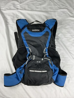 Shimano Rokko 16L R16 Hydration Day Pack Cycling Backpack Sport Bag Blue Black