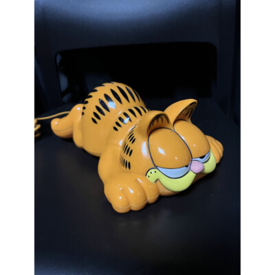 Garfield Cat TYCO 1980s Landline Telephone Eyes Open