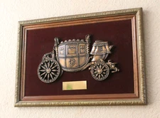 RARE! GM BODY BY FISHER LOGO CARRIAGE WALL ART! GENERAL MOTORS CADILLAC VTG MCM