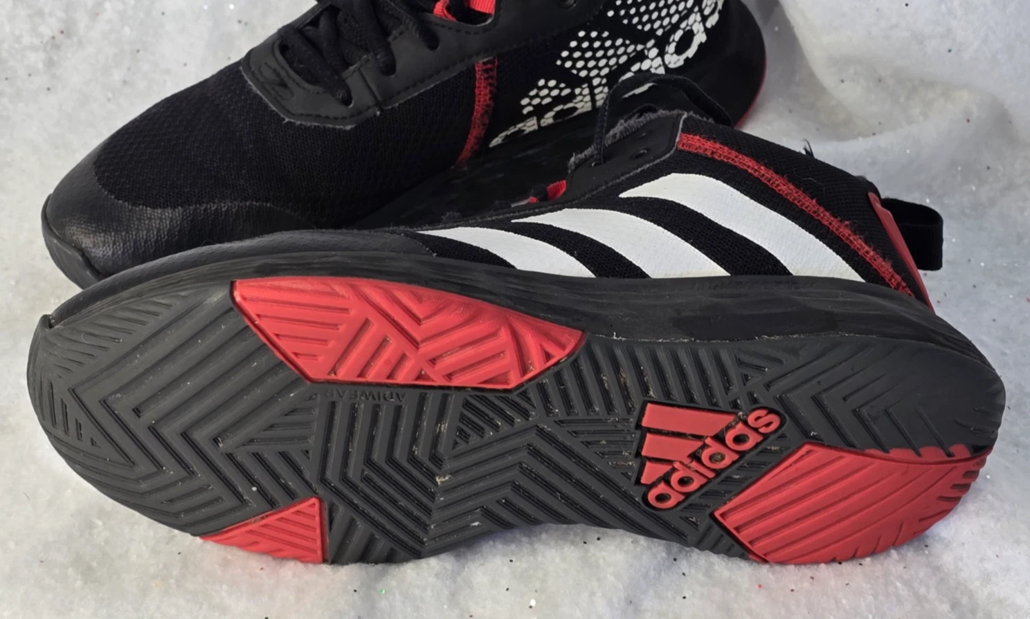 Adidas Own The Game 2.0 Low Nero Rosso Vivo Ragazzo Taglia 5.5