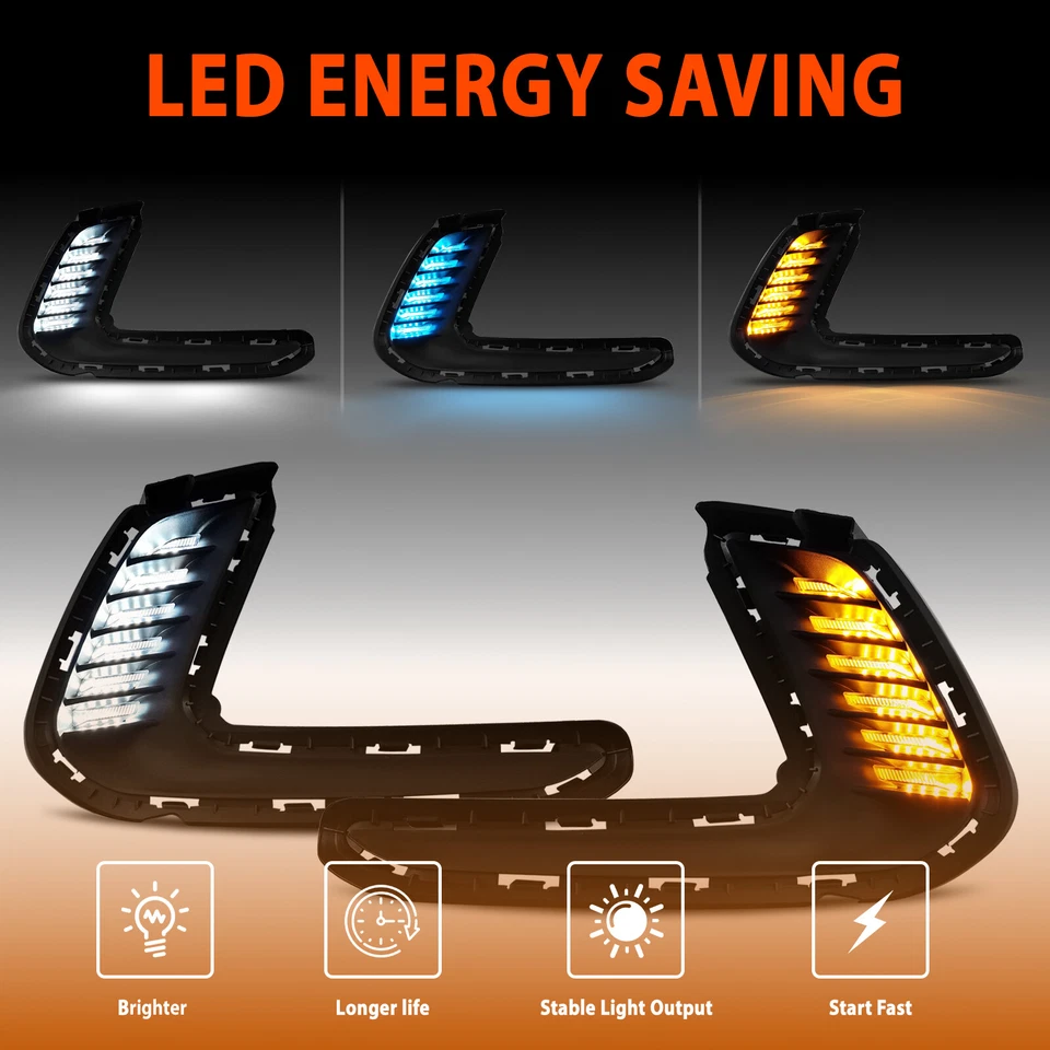 Par de luces antiniebla secuenciales DRL para Hyundai Elantra 2016-2018 Foto 2 de 4