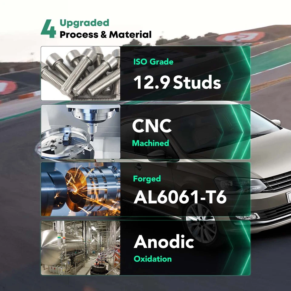 Espaciador de rueda 4x100/4x108/4x4,5 73,1 mm 6 mm para Ford Honda Toyota 4 tacos Foto 4 de 4
