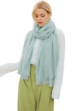 Wande Agio Pashmina Shawl Party Wraps Evening Dress Bridesmaid Long Cotton Sc...