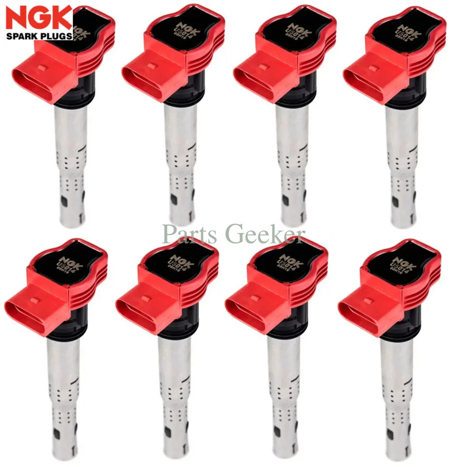 06E905115A OEM NGK Bobina de encendido X 8 para Audi A6 A8 Q7 R8 S5 4,2 L V8 U5014 Foto 2 de 4