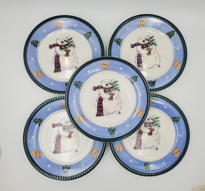Set Of Pfaltzgraff Polar Bear Winter Christmas Holiday Salad