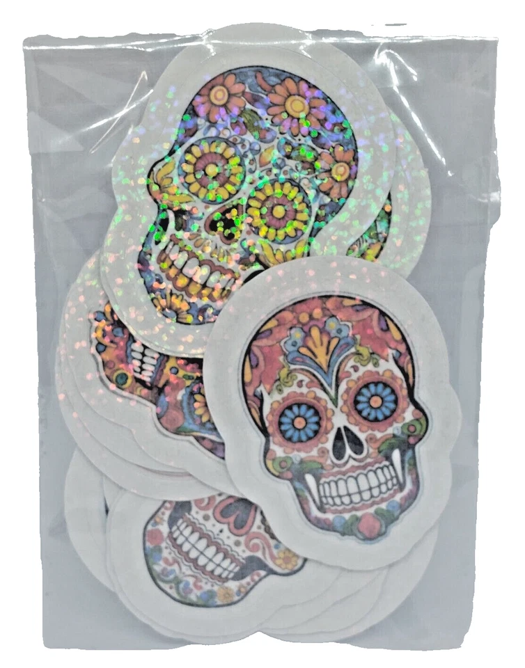 Pack de Pegatinas Calavera Caramelo - Pegatinas Niños - Relleno Bolsa Fiesta - Día de Muertos Foto 2 de 2