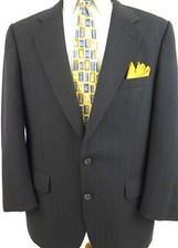 Burberrys Prorsum Men's Wool Blue Striped Blazer Jacket Sport Coat 43 R USA EUC