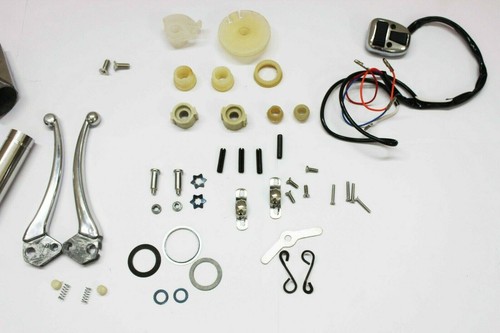 LAMBRETTA GP/DL AURICULARES MANGO COMPLETO KIT DE CONTROL PULIDO (TAMAÑO ITALIANO) GEC - Imagen 4 de 8