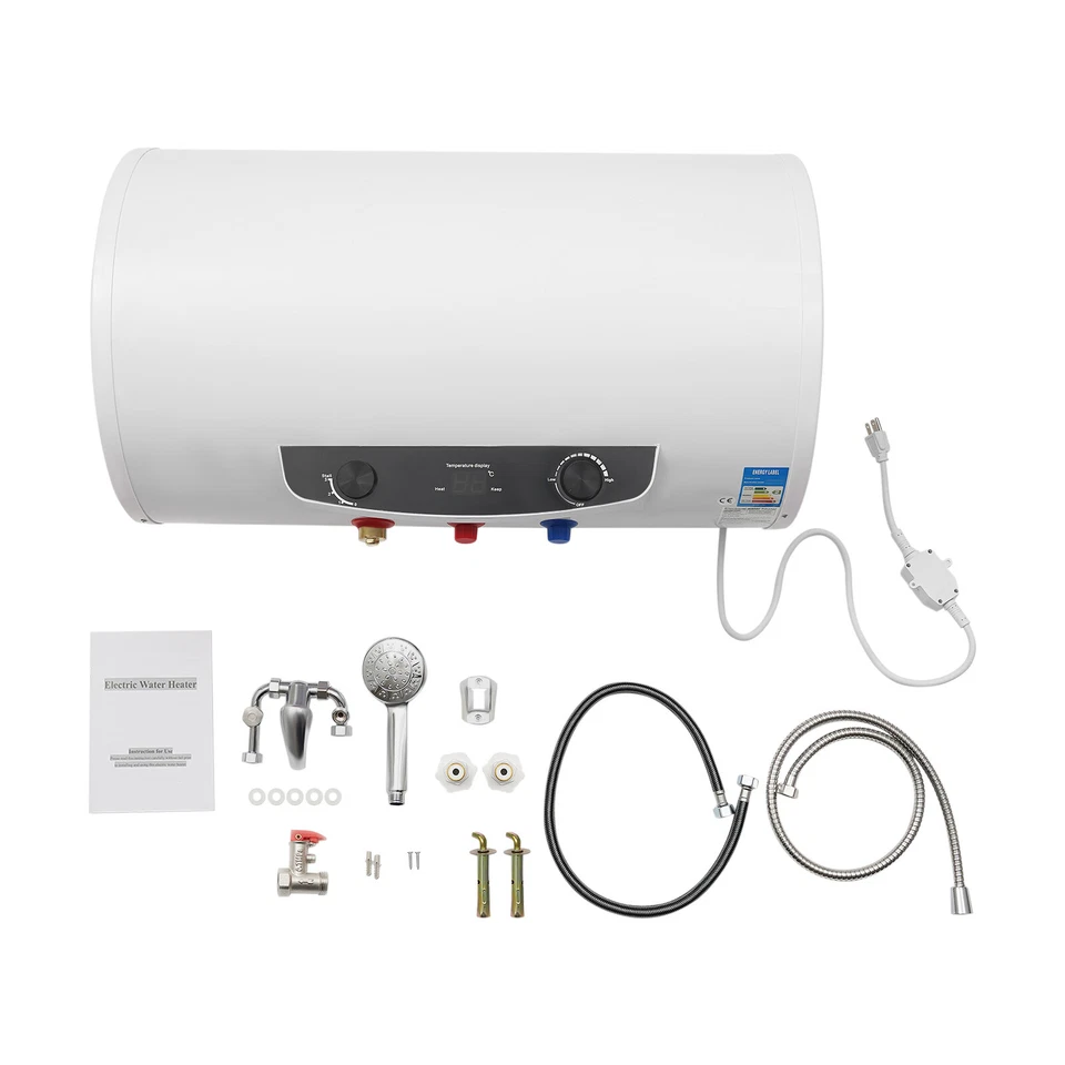 Calentador de agua eléctrico calentador hogar baño ducha tanque de 30 galones Foto 2 de 4