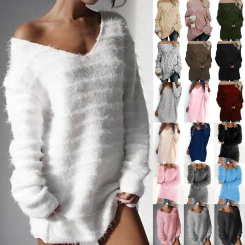 Damenmode Pullover PulliStrickpullover Langarm SweaterStrickjacke Sweatshirt *¿ - Picture 1 of 17