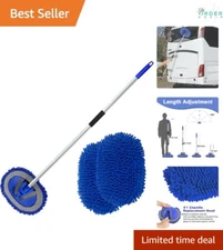 62" Microfiber Car Wash Brush Long Handle Kit Scratch-Free Mop for Vehicles