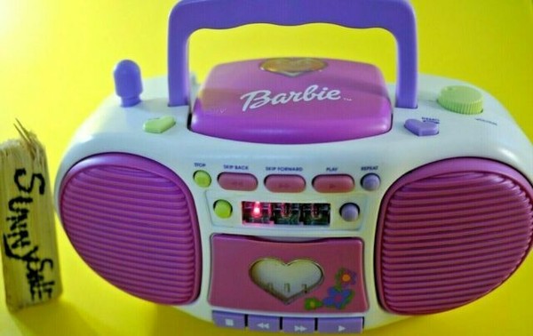 Vintage 1998 Mattel Barbie Dance With Me Talking Boombox Box. for sale