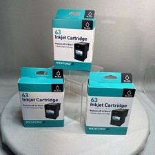 NEW WEXFORD HP 63 Inkjet Cartridge Black Replaces OEM F6U62AN Sealed 3