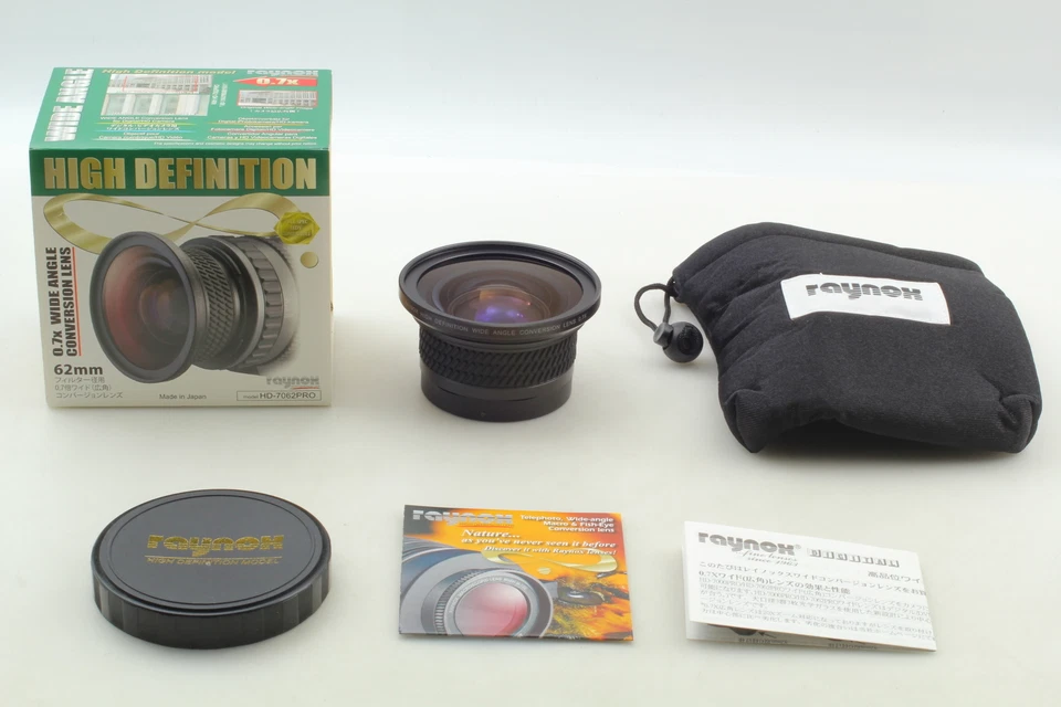 🎦VIDEO👀✨Top MINT✨ Raynox HD-7062 PRO 0.7x Wide Angle Lens 62mm From JAPAN - Image 3 of 4