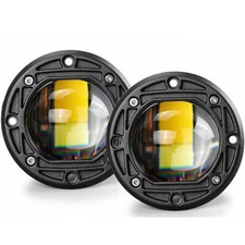 Lámpara de trabajo de 3 pulgadas lente LED punto de inundación luz antiniebla redonda para accesorios todoterreno 4x4