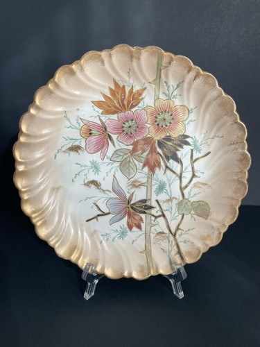 Rare Antique Floral Royal Bonn Franz A. Mehlem Hand Painted Gilt Plates Set Of 6 - Picture 16 of 17