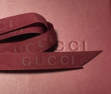 Authentic GUCCI Ribbon Rosso, 5/8 Inches wide, sell by the yard, Made in Italy.