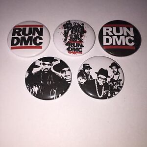 6 Run Dmc Badges It S Tricky Jam Master Jay Tramp Raising Hell Toys In The Attic Ebay