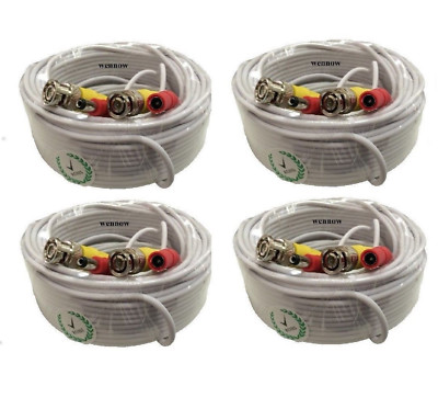 Premium Quality 4x100Ft Video and Power Cable for Q-See  CCTV Security Cameras