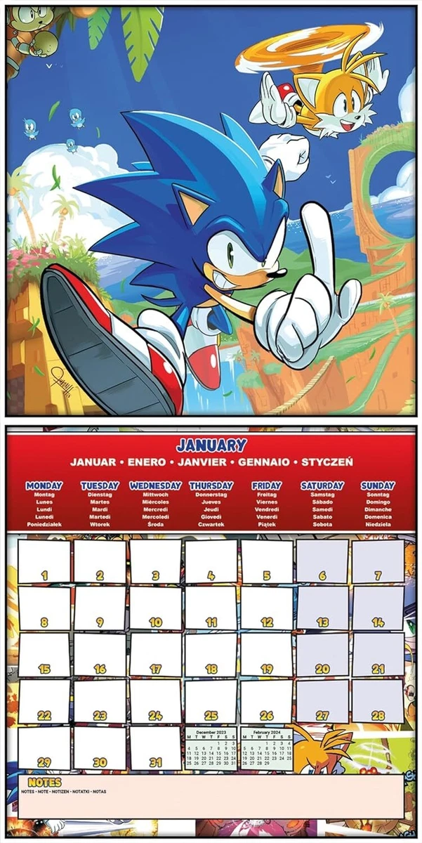 Sonic The Hedgehog 2024 Desk Calendar, 59 OFF