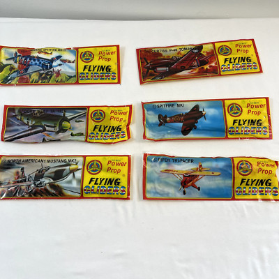 Power Prop Flying Gliders (6 Different Planes) **NEW SEALED** Lot Of 6 