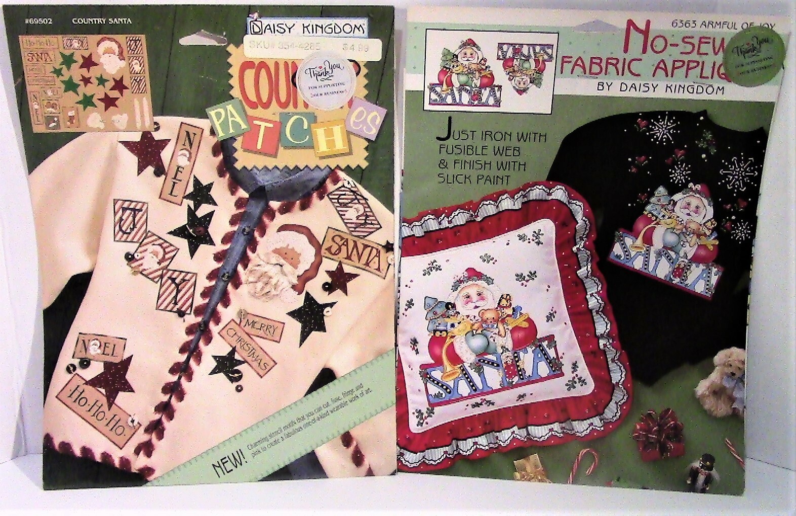 Christmas Fabric Applique Daisy Kingdom 1990's 2 packs vintage eBay